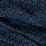 Italian Designer Dark Blue Silk Scarf