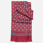 Mens Dark Red Italian Silk Scarf