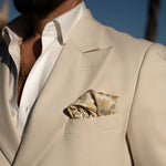 luxury yellow silk pocket square hand rolled hems