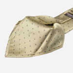 Ecru Lime Italian Silk Tie - Polka Dots