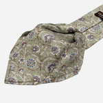 Handmade Italian Silk Tie Green Floral