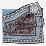 Italian Silk Neckerchief - Paisley Blue