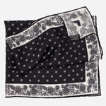 Italian Silk Bandana Neckerchief - Black