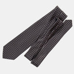 Black Formal Silk Jacquard Tie - Made in Italy