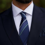 Men's luxury designer woven silk tie made in Italy