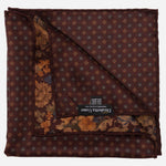 Italian Silk Pocket Square Floral Bordeaux