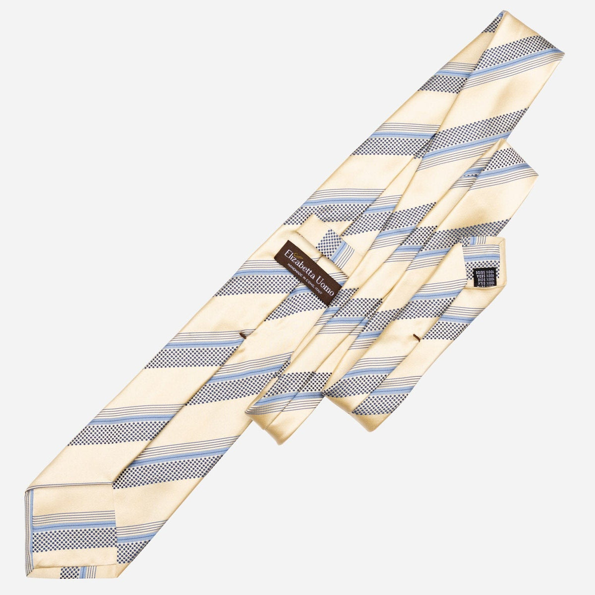 Yellow Stripe Italian Silk Handmade Tie