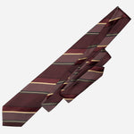 Italian Handmade Burgundy Striped Silk Tie