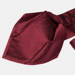 Burgundy Italian Silk Tie - Polka Dots