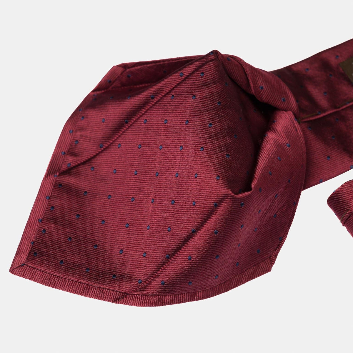 Burgundy Italian Silk Tie - Polka Dots