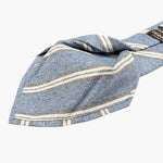 Denim Blue Stripes Italian Silk Tie