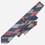 Italian Designer Navy and Burgundy Tie