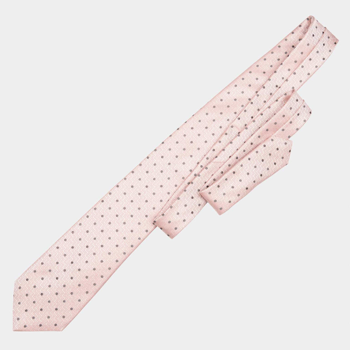 Pink Polka Dot Italian Handmade Silk Tie