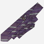 Purple Stripes Handmade Italian Silk Tie
