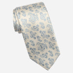 Sky Blue Paisley Designer Silk Tie