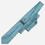 Designer Vintage Turquoise Silk Necktie