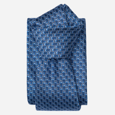 Men's Designer Italian Silk Tie Blue