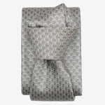 Designer Italian Silk Tie Steel Grey