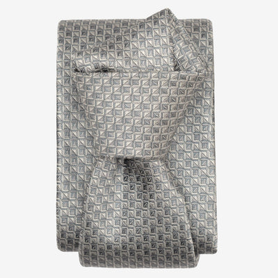 Designer Italian Silk Tie Steel Grey