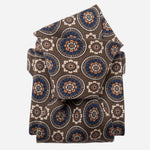 Brown Handmade Italian Silk and Wool Tie