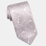 Italian Lavender Silk Paisley Formal Tie