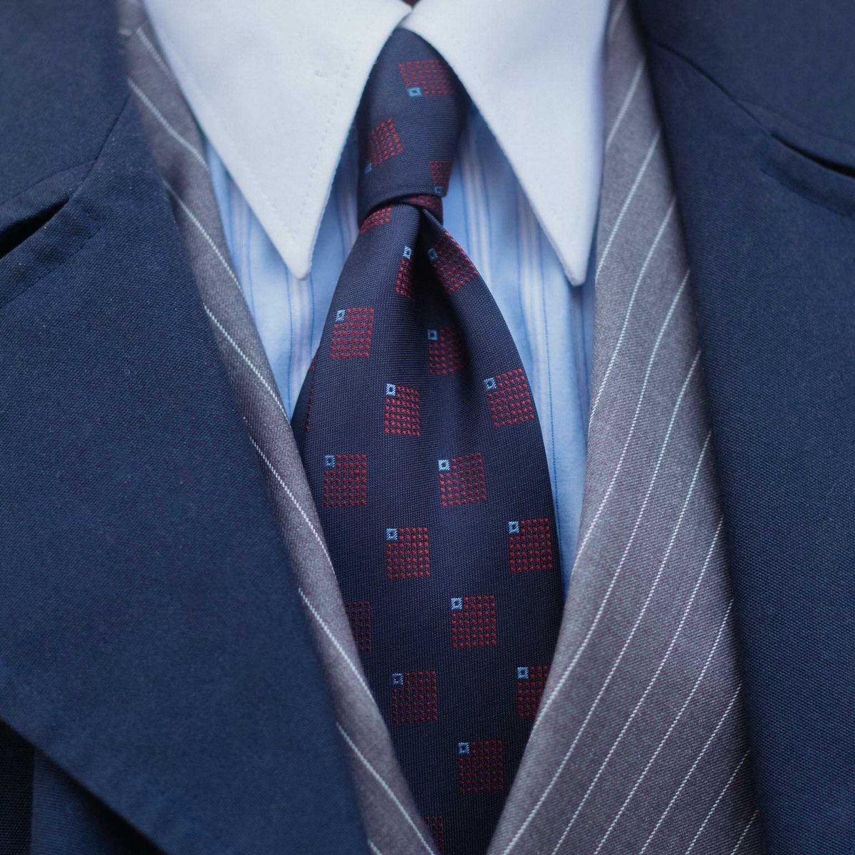 Navy Handmade Italian Silk Tie