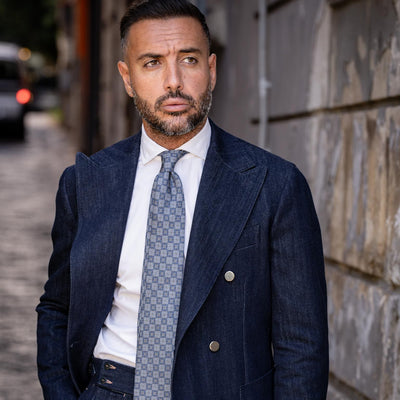 Luxury handmade Italian silk necktie for men