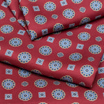 Mens Dark Red Italian Silk Scarf