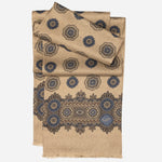 Italian Men's Golden Wheat Silk Scarf