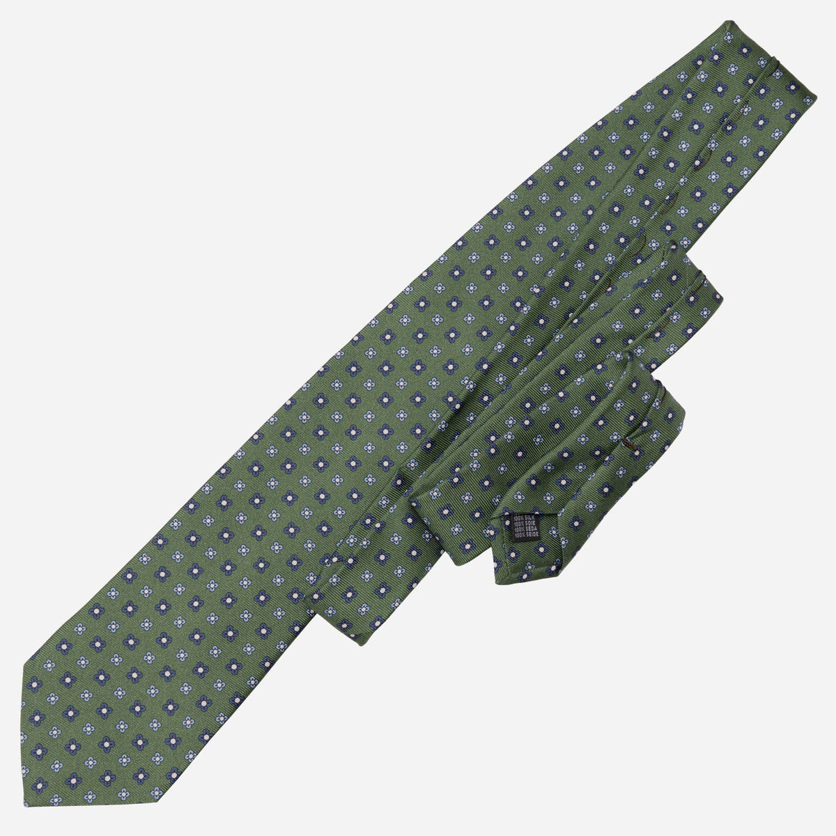 Green Handmade Italian Silk Tie