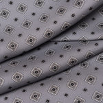 Italian Designer Men's Grey Silk Scarf