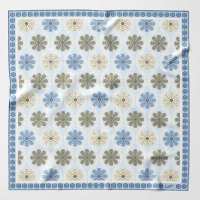 Luxury handmade Italian silk pocket square hand rolled