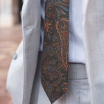 Men's luxury designer woven madder silk tie made in Italy