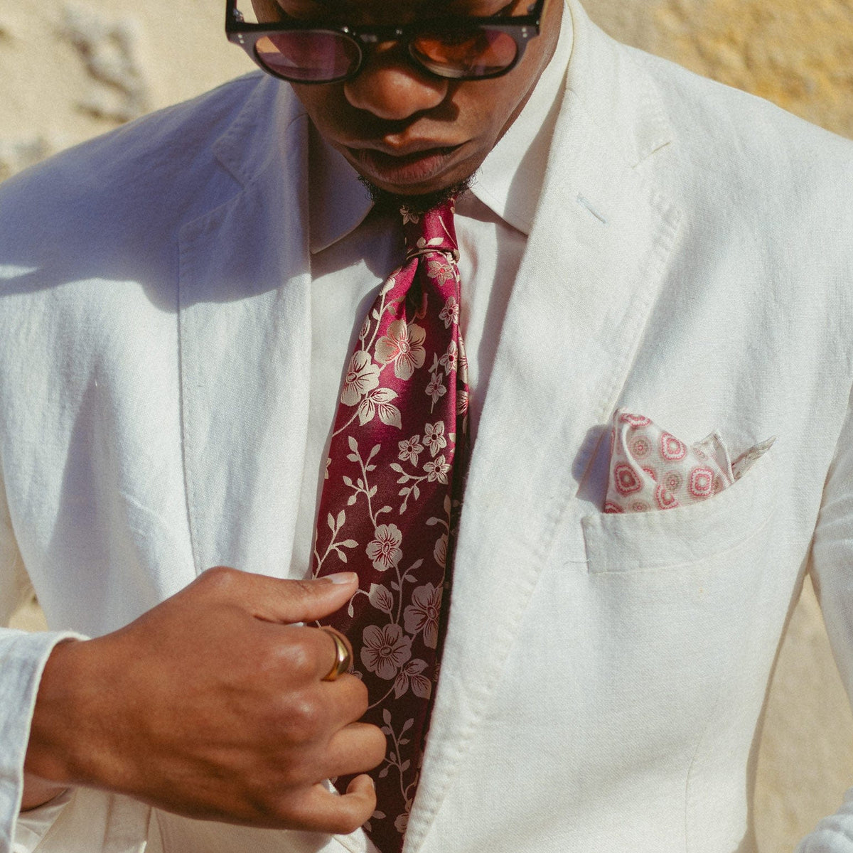burgundy floral wedding silk tie