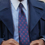 Navy Handmade Italian Silk Tie