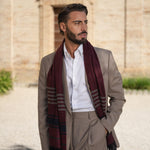 Burgundy Italian Wool Cashmere Scarf