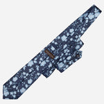 Navy Floral Italian Silk Jacquard Tie