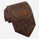 Plum Floral Italian Madder Silk Tie
