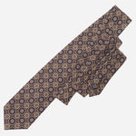 Brown Handmade Italian Silk and Wool Tie