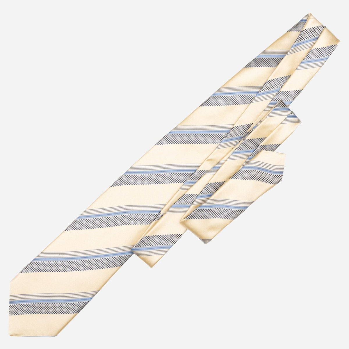 Yellow Stripe Italian Silk Handmade Tie