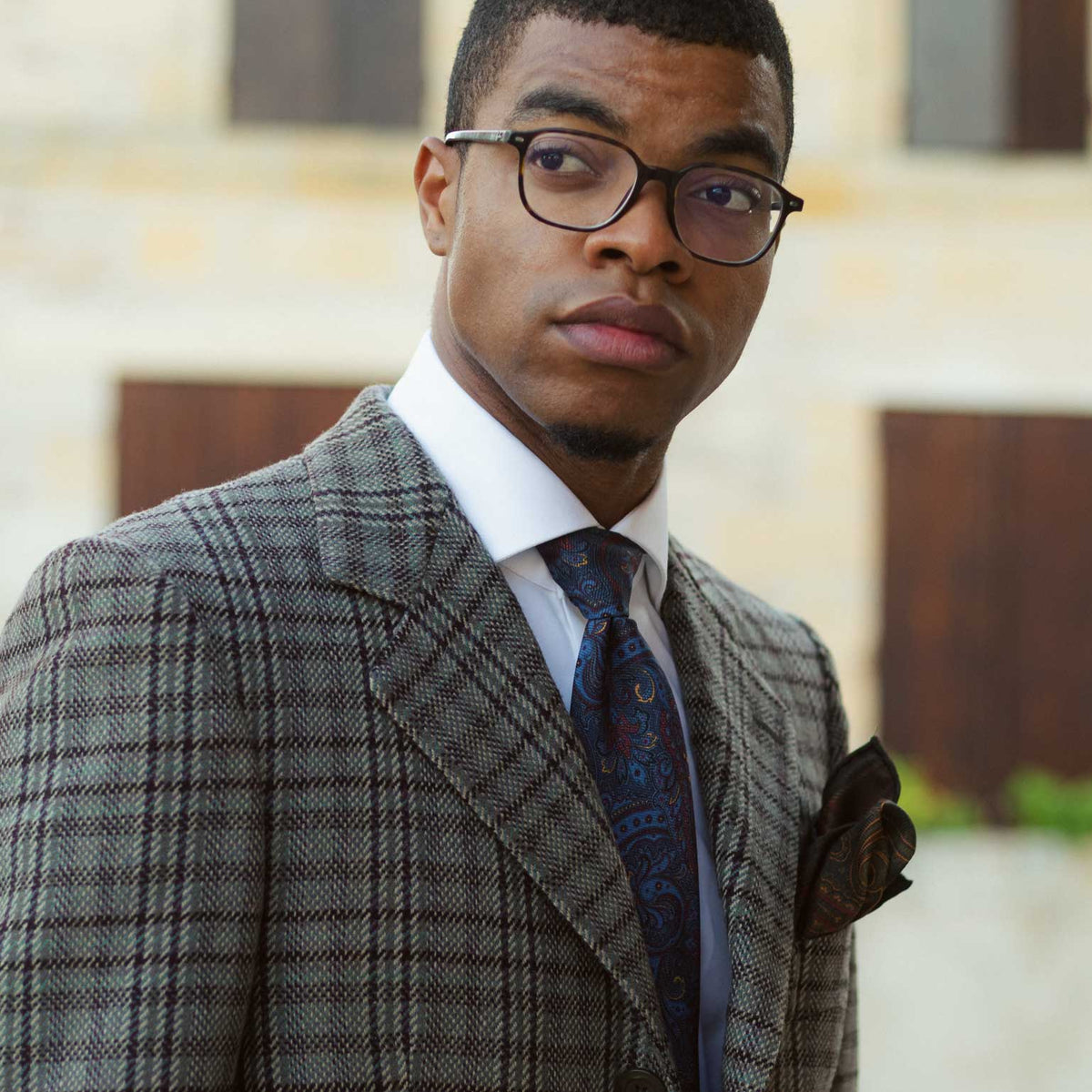 madder silk blue paisley tie