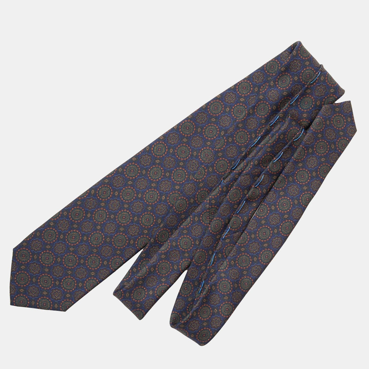 Navy & Green Italian Silk Tie