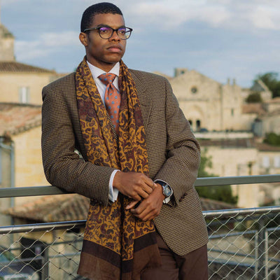 Ochre Yellow Italian Wool Scarf