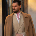Handmade pink silk ascot tie