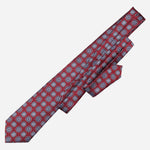Red Floral Handmade Italian Silk Tie