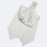 Silver Italian Silk Ascot Tie