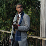 Elegant long Italian
silk scarves for men