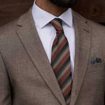Men's luxury designer woven silk tie made in Italy