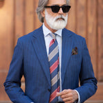 Men's luxury designer woven silk tie made in Italy
