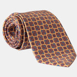 Amber Yellow Italian Madder Silk Tie